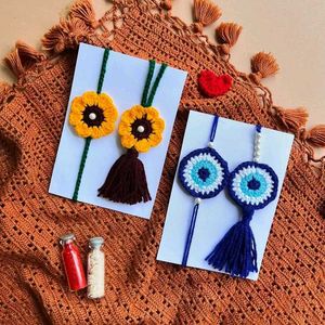 Handmade Crochet Rakhi Set
