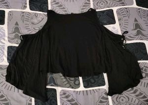 Embroidered Black Tunic Top🖤🌸