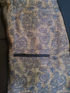 Elegant Blue Paisley Waistcoat