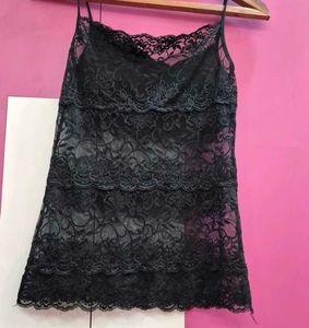 Net padded camisole dress