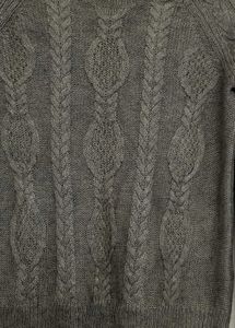 Gray Cable Knit Sweater