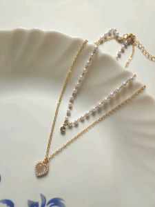 Korean Double layer Pearl Necklace