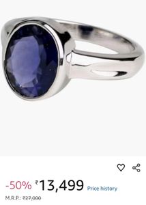 Natural Blue Sapphire(Neelam) RING