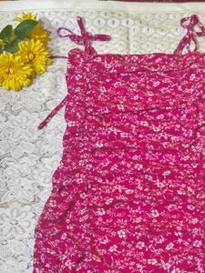 Chic Floral Ruched Mini Dress