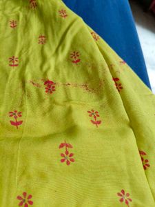 Yellowish Green Embroidered Tassel Dress