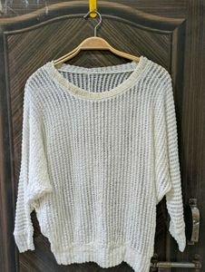 Elegant Off-White Knit Sweater