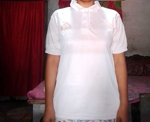 White Polo Neck T-Shirt