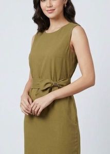 Chic Olive Green Sleeveless Dress