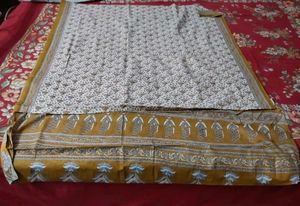 elegant White &amp; Yellow Beautiful Saree🤍✨