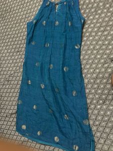 Beautiful Teal Brocade kurti