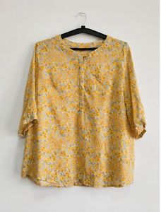 Yellow Floral Print Tunic