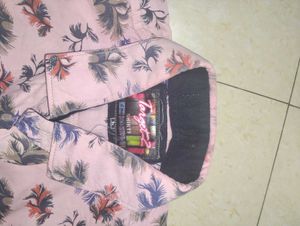 Men's Pink Floral Print Button-Down Shirt