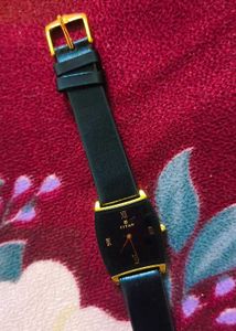 Elegant Titan Watch with Black Strap