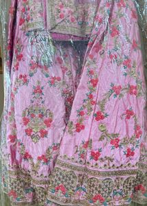 Beautiful Pink Embroidered Lehenga Choli Set