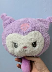 Cute Purple Kuromi Head Plush Toy