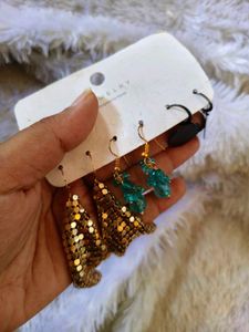 3 Pairs of Dangle Earrings