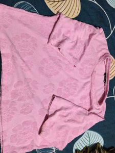 Pink Floral Textured top