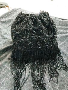 Elegant Beaded Crystal Fringe Bag
