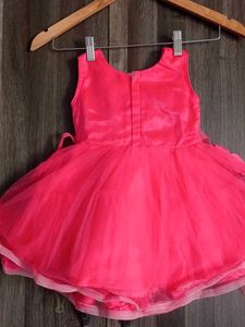 Adorable Pink Gray Floral frock 1 to 2 years