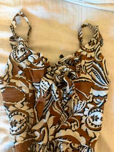 Negotiable y2k whimsy Paisley Print Tiered Mini dr