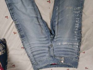 Vintage Flare Jeans with Unique Print