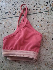 Coral Pink Sports Bra