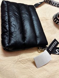 Black Puffer Crossbody Bag
