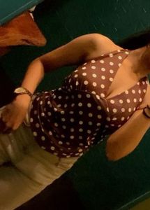 Brown Polka Dot One-Piece top