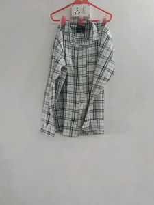 Classic Plaid Shirt &amp; Vibrant Blue Pants Set