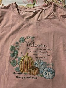 Cute "Welcome" Pumpkin Graphic T-Shirt