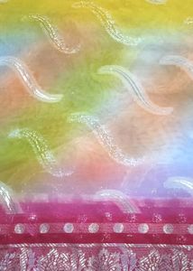 Stunning Yellow Ombre Silk Saree 🌈🌷