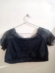 Women Round Neck Short Sleeve Blouse
