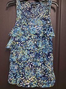 Floral Ruffle Tank Top