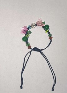 Handmade Beaded Bracelet with Flowers