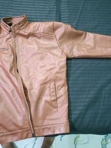 Men's Brown Faux Leather Jacket