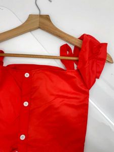 🔴FREE DELIVERY 🔴Cute Red Top For 6 To 8 Years
