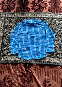 Blue Plaid Long Sleeve Shirt