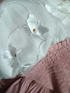 Cute Korean Butterfly Mesh Flare Dress