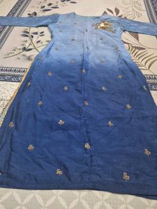 Blue Embroidered Kurta