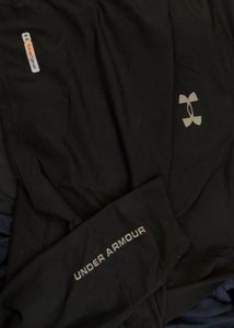 XL-Under Armour Black Long Sleeve Mock Neck Top