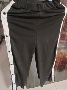 Side Button Pants, cut out pants