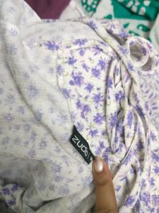 Cute Floral Puff Sleeve Mini Dress
