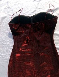 Brand New(Savana Dual Shade)Red Shimmer Mini Dress