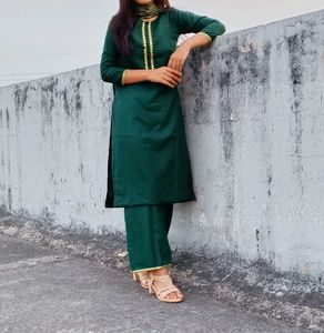 Elegant Green Kurta Set with Dupatta