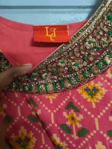 Elegant Pink Printed Kurta Set
