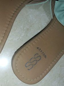 Street style store Cute Mint Bow Slide Sandals