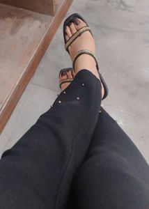 Sparkling Strappy Flat Sandals