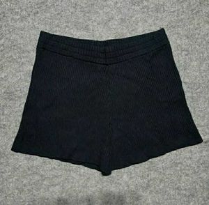 Zara Black Ribbed Knit Shorts