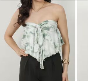 Shein Boho Tie-Dye Bandeau Top
