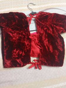 Red Velvet Blouse